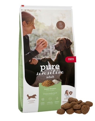 MERA Dog Pure Sensitive Adult Insect Protein 4 kg rovarfehérje, száraz táp érzékeny kutyák számára