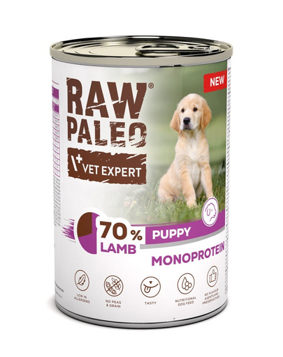 RAW PALEO Monoprotein Lamb Puppy 400g bárányhús, nedves táplálék kölyökkutyák számára