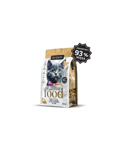 Kitten Liofilizowana karma Kurczak z kozim mlekiem i żółtkiem 500g sucha karma dla kociąt