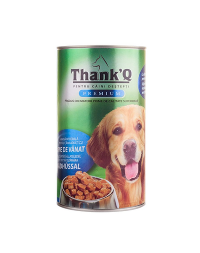 THANK'Q vaddisznóhússal 1240 g nedves táplálék kutyáknak
