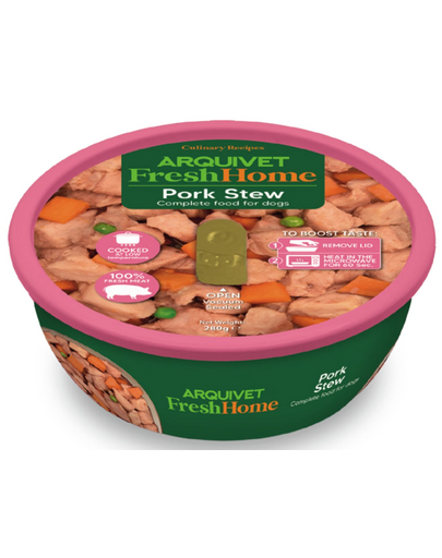 ARQUIVET Fresh Home sertéspörkölt 280 g monobiałkowa nedves táplálék kutyáknak