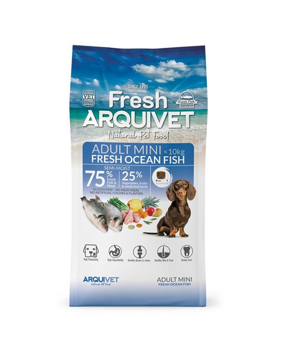 ARQUIVET Fresh Mini tengeri hal 1 kg félig nedves táplálék kicsi fajtájú felnőtt kutyák számára