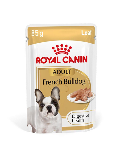ROYAL CANIN French Bulldog Loaf 12x85g nedves táplálék, pástétom felnőtt francia bulldogok számára
