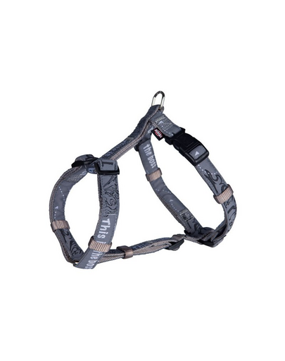TRIXIE Hám "Modern art this is the boss h-harness" L - XLl 75-100 cm - 25 mm szürke