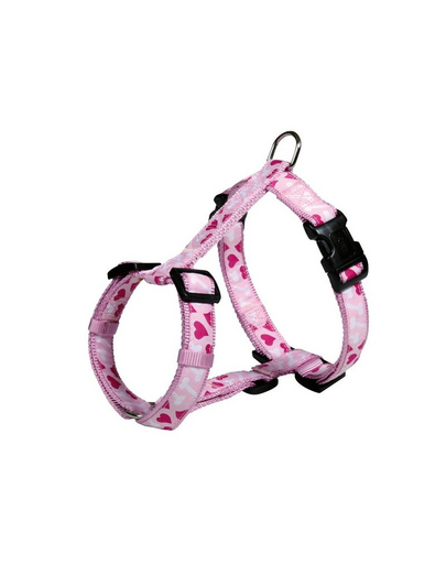 TRIXIE Hám  roseheart ( S - M ) 40 - 65 cm - 20 mm rózsaszín