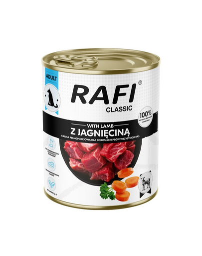 RAFI Classic bárányhússal 800 g nedves kutyatáp