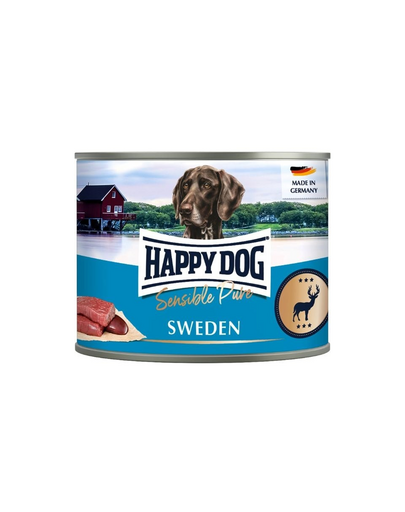 HAPPY DOG Sensible Pure Sweden Vadhús 200 g nedves kutyatáp