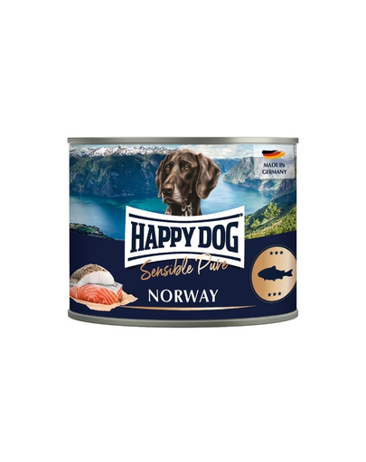 HAPPY DOG Sensible Norway Hal 200 g nedves táplálék kutyáknak