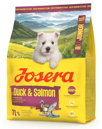 Duck and Salmon Junior Mini 900g dla prawidłowego rozwoju szczeniąt małych ras