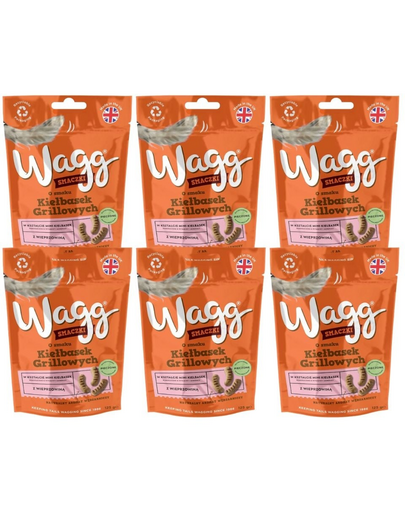 WAGG grillkolbász ízű 6x125g jutalom kutyáknak