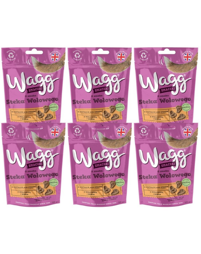 WAGG marhahús ízű 6x125g kutyakeksz