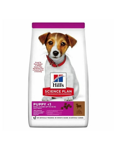 HILL'S Science Plan Puppy Small Mini Lamb and Rice 6 kg bárányhússal és rizzsel, száraz táp kiskutyák számára