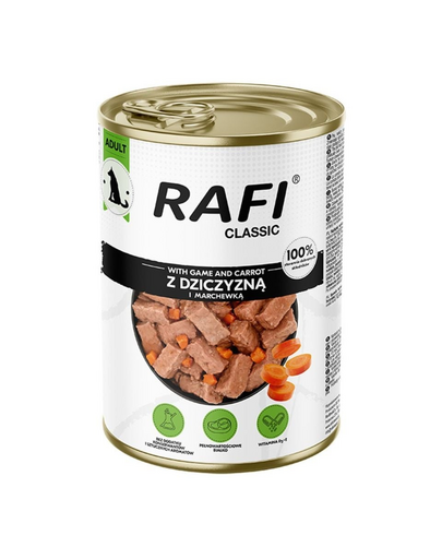 RAFI Classic Vadhús és sárgarépa szószban 1240 g nedves táplálék minden fajtájú kutyának