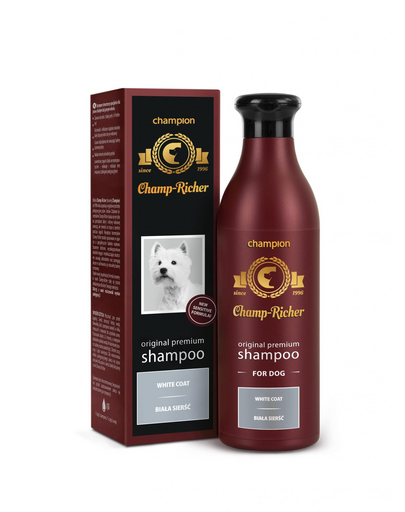 CHAMP-RICHER sampon kutyák számára fehér vagy világos szőrrel 250 ml