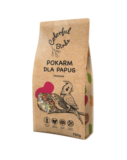 KUCHNIA SZEFA Colorful Birds Pokarm dla papug 750g