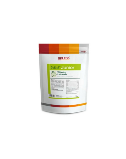 DOLFOS Dolvit Junior 1kg ásványi-vitamin kiegészítő kölyökkutyák és fiatal kutyák számára