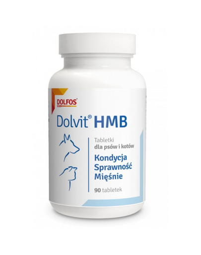 DOLFOS Dolvit HMB 90 tabl. Izomereket támogató készítmény kutyák és macskák számára
