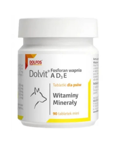 DOLFOS Dolvit Fosforan wapnia ADзE 90 tabl. vitaminok és ásványi anyagok kutyáknak