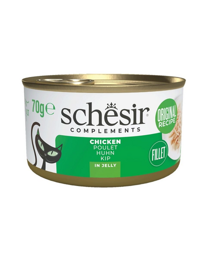 SCHESIR Complements Csirke zselében 70 g kiegészítő nedves táplálék macskáknak