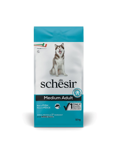 SCHESIR Original Medium Adult Ryby 12 kg sucha karma dla dorosłych średnich ras