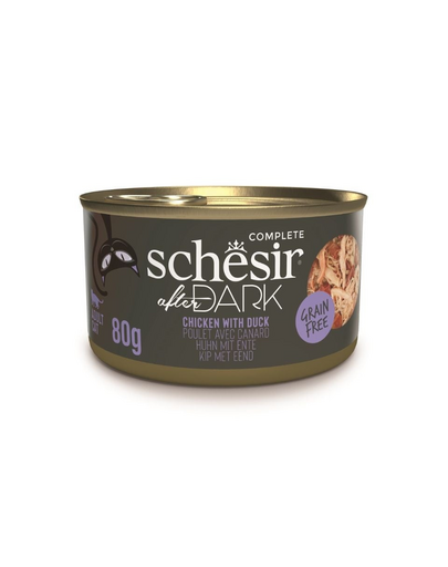 SCHESIR After Dark Kurczak w bulionie z kaczki 80 g karma mokra dla kotów