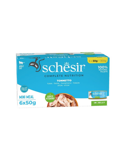 SCHESIR Tonhal zselében 6x50 g nedves táplálék macskáknak