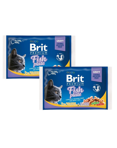 BRIT Cat Adult Fish Plate 8x100g