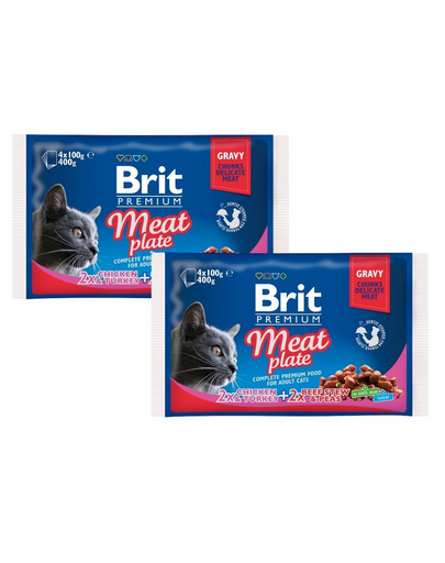 BRIT Cat Adult Meat Plate 8x100g