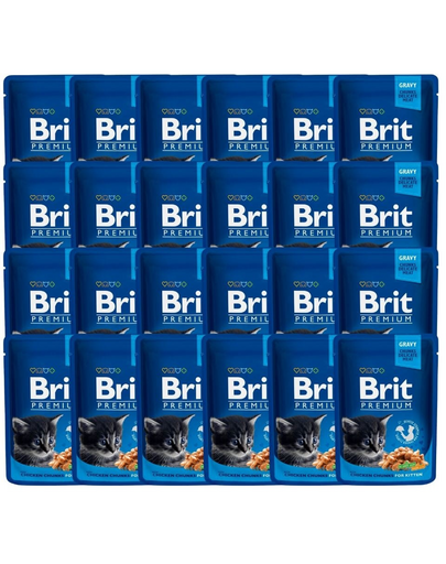 Premium Kitten kurczak dla kociąt saszetka 24 x 100 g