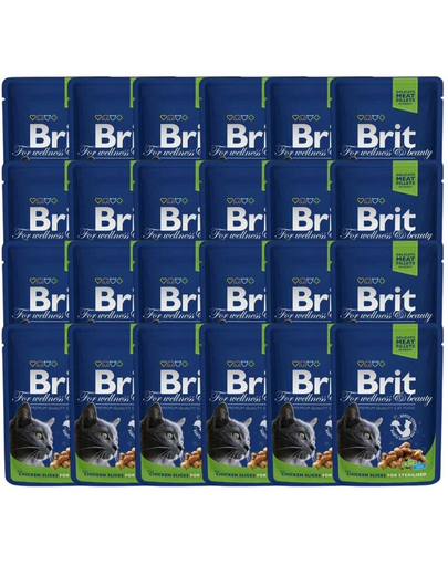 Premium Adult sterilised kurczak dla kastrowanych kotów saszetka 24 x 100 g