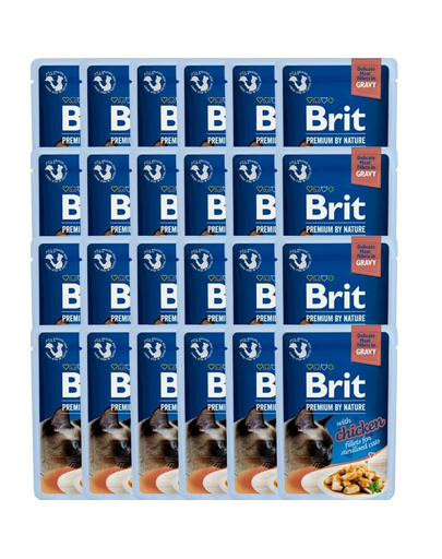 Premium By Nature Fillets in Gravy for Sterilized cats z kurczakiem 24x85g