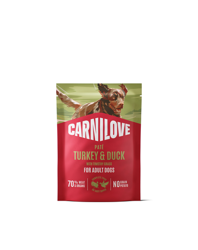 CARNILOVE Dog Pouch Turkey and Duck 300g nedves táplálék pulyka és kacsa felnőtt kutyák számára
