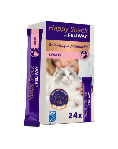 FELIWAY Happy Snack Salmon 24x15 g lazaccal, relaxáló snack minden macska számára