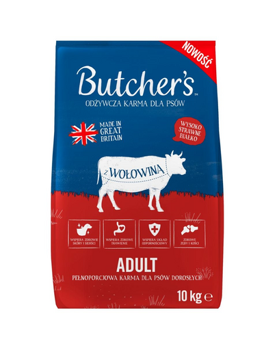 BUTCHER'S Original, száraz kutyaeledel, marhahús, 10 kg