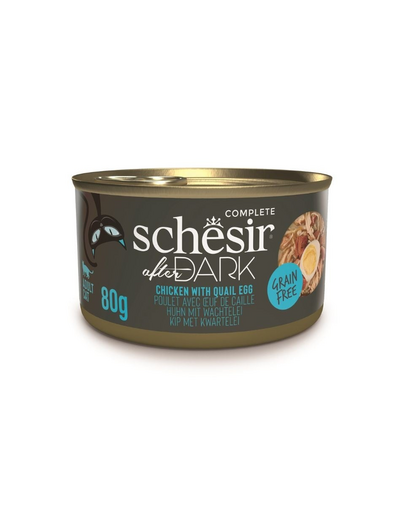 SCHESIR After Dark Kurczak w bulionie z jajkami przepiórczymi 80 g karma mokra dla kotów