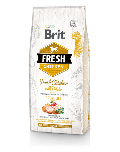 Fresh chicken with potato adult great life 12 kg