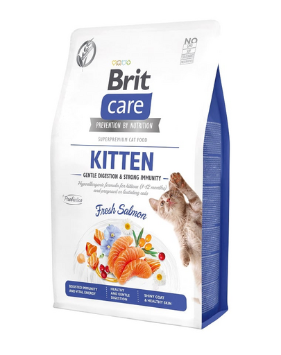 BRIT CARE Grain-Free Kitten Immunity 2 kg száraz gabonamentes lazacos kiscicatáp