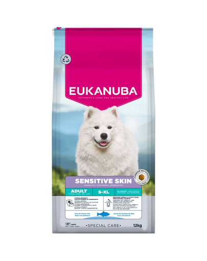 EUKANUBA Special Care Adult Sensitive Skin 12 kg száraz táp felnőtt kutyák számára érzékeny bőrrel