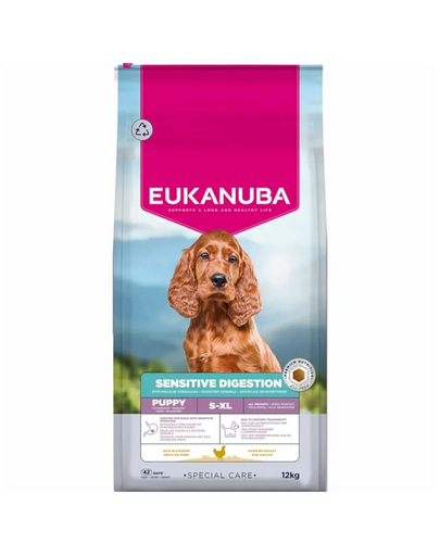 EUKANUBA Special Care Puppies with Sensitive Digestion 12 kg kutyatáp érzékeny emésztésű kölyökkutyák számára