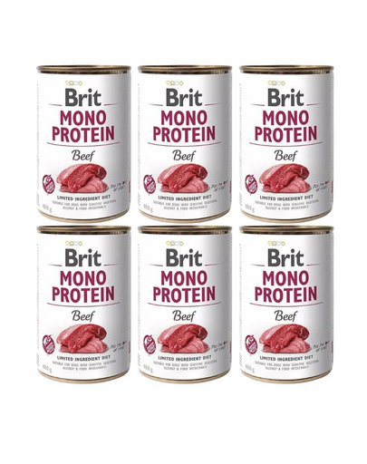 BRIT Mono Protein Beef 6x400 g monoproteinowa karma wołowina