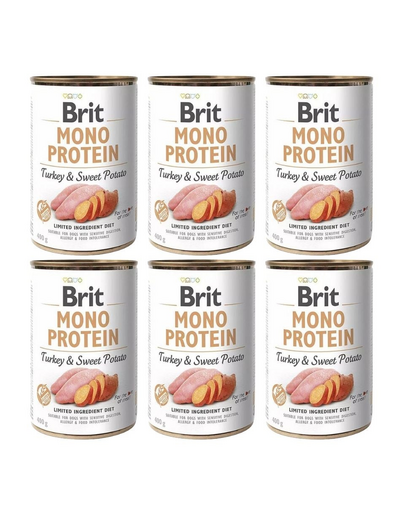 BRIT Mono Protein Turkey & Sweet Potato 6x400 g monoproteinowa karma indyk i batat
