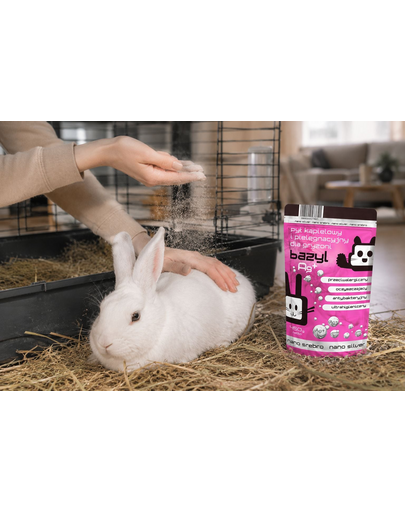 BAZYL Ag+ Bentonitowy pył pielęgnacyjny dla gryzoni 450 g