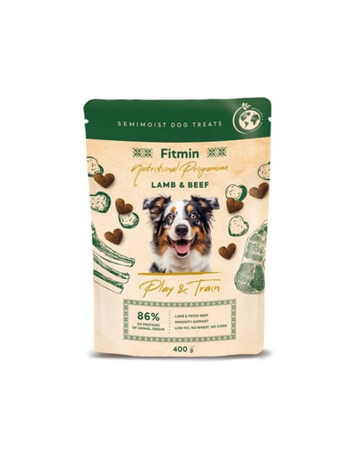 FITMIN NP Play and Train Lamb and Beef 400g treningowy przysmak z jagnięciną i wołowiną