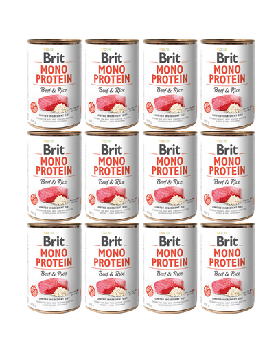 BRIT Mono Protein Beef & Rice 12x400 g monoproteinowa karma wołowina i ryż