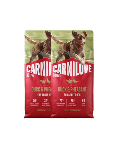 CARNILOVE Active Dog Duck and Pheasant Adult 2x12 kg kacsa és fácán, felnőtt kutyák számára