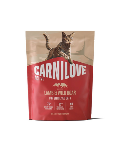CARNILOVE Active Cat Lamb and Wild Boar Sterilised 400 g jagnięcina i dzik, dla kotów sterylizowanych