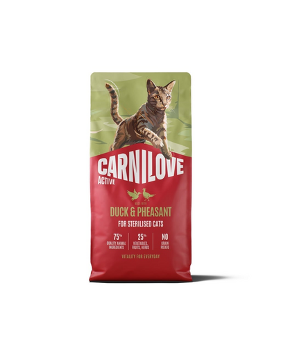 CARNILOVE Active Cat Duck and Pheasant Sterilised 6 kg kaczka i bażant, dla kotów sterylizowanych