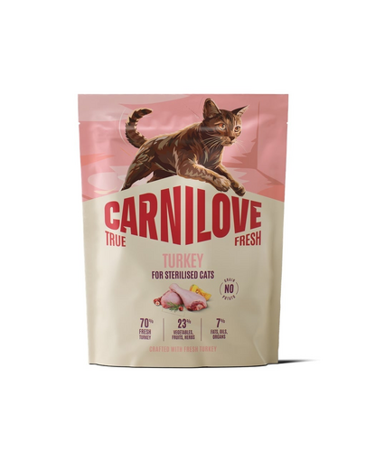 CARNILOVE True Fresh Cat Turkey Sterilised 400 g indyk, dla kotów po sterylizacji