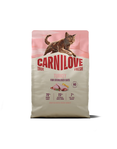 CARNILOVE True Fresh Cat Turkey Sterilised 2 kg indyk, dla kotów po sterylizacji