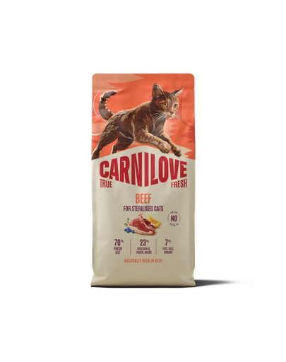CARNILOVE True Fresh Cat Beef Sterilised 6 kg wołowina, dla kotów po sterylizacji